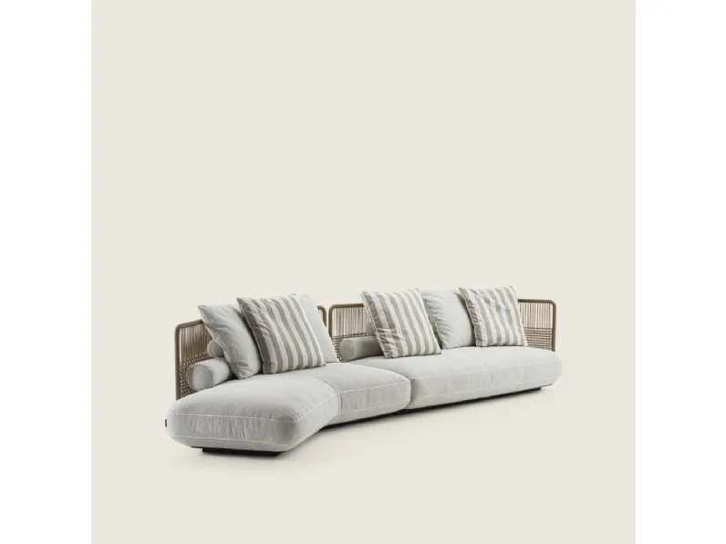 Divano Everett Outdoor in corda di polipropilene di Flexform