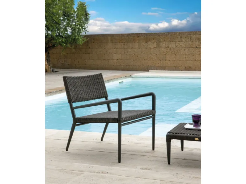 Poltrona Experience in fibra sintetica intrecciata di Unopiu