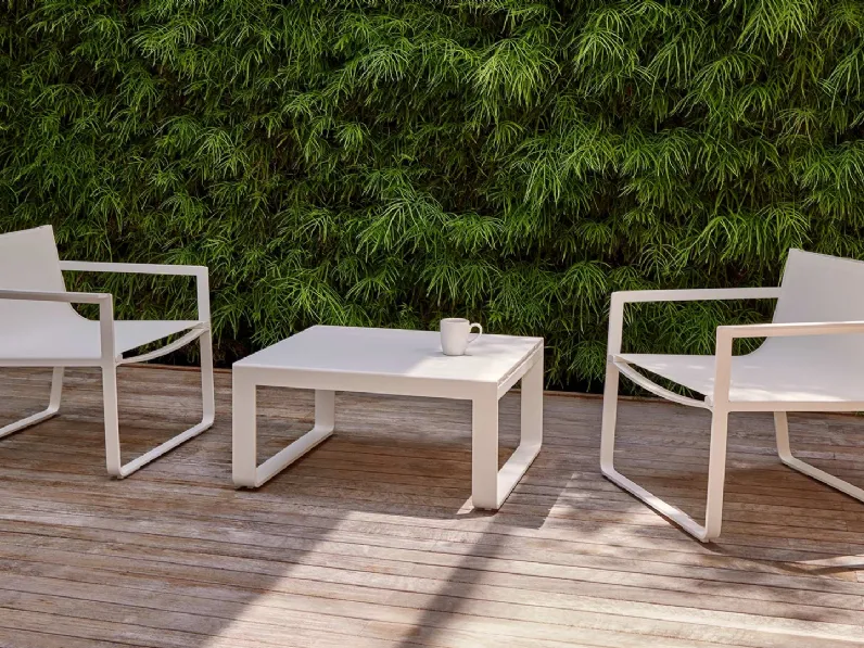 Poltroncina Flat in tessuto e alluminio di Gandia Blasco