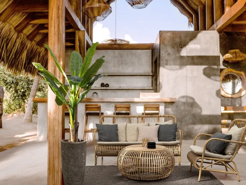 Arredo da esterno Florisel in alluminio effetto rattan di Bizzotto