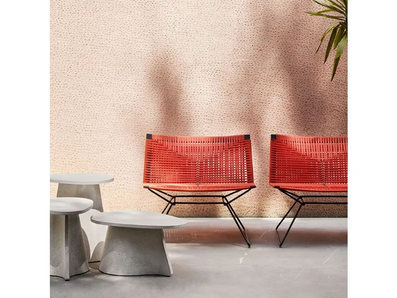 Tavolino in cemento alleggerito Fossil di MDF Italia