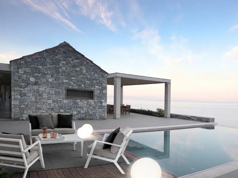 Arredo da esterno in alluminio e tessuto Harley di Bizzotto