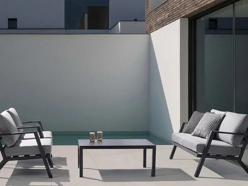 Arredo da esterno in alluminio e tessuto Harley di Bizzotto