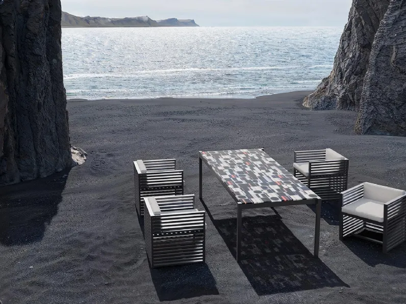 Tavolo in vetro Iris di Gandia Blasco