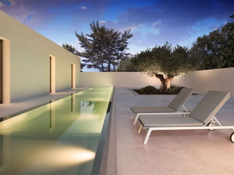 Lettino Jalisco in alluminio e tessuto di Bizzotto