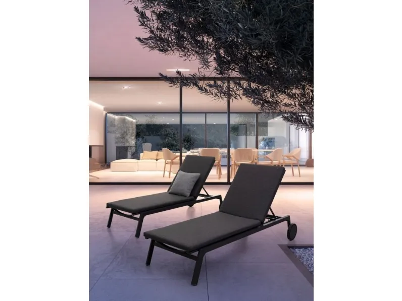 Lettino Jalisco in alluminio e tessuto di Bizzotto