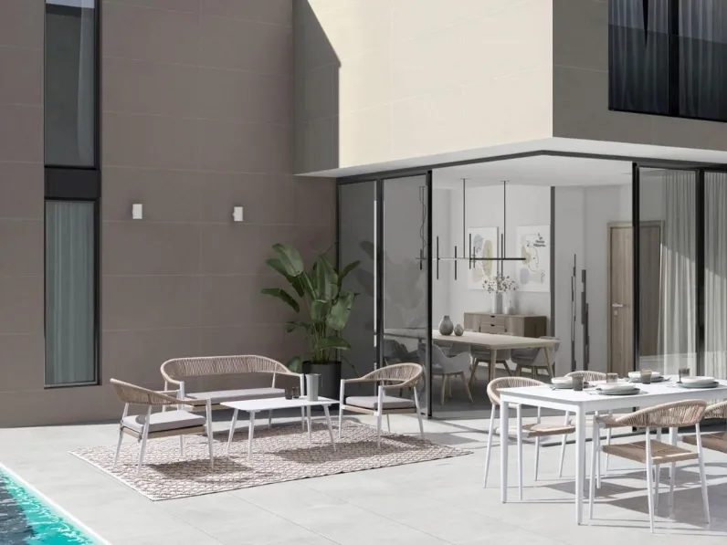 Arredo da esterno Jandia in alluminio e fibra sintetica di Bizzotto