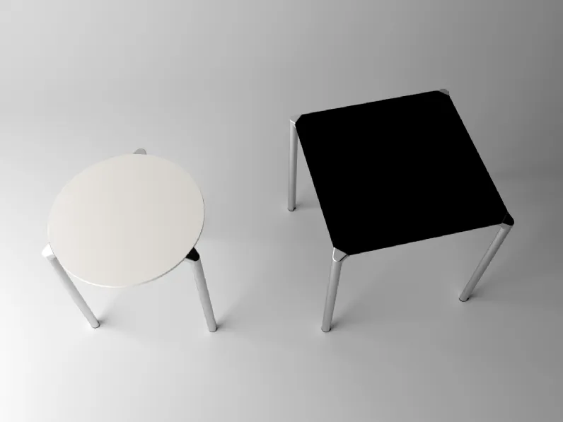 Tavolo da esterno con gambe in alluminio e ripiano in stratificato Jump di Pedrali