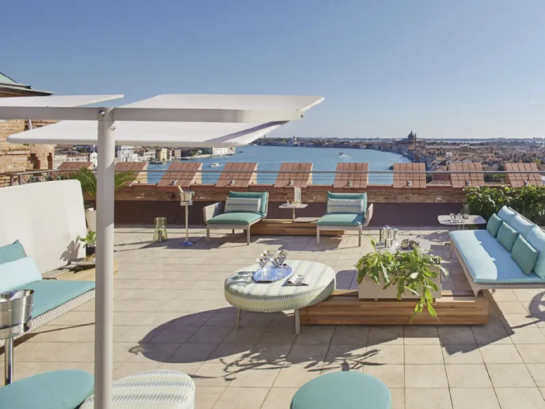 Parasole Key West in metallo e tela di Roberti