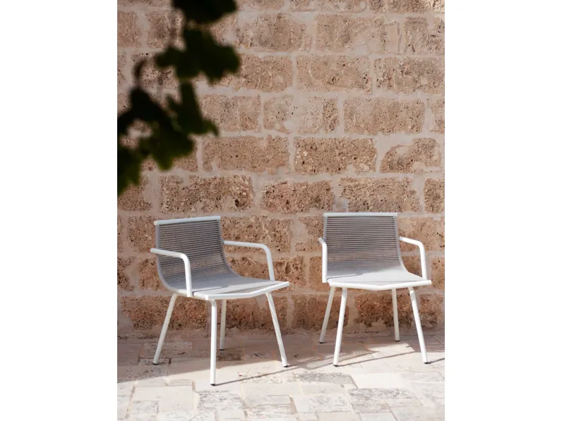 Sedia Laze in corda e alluminio di Roda