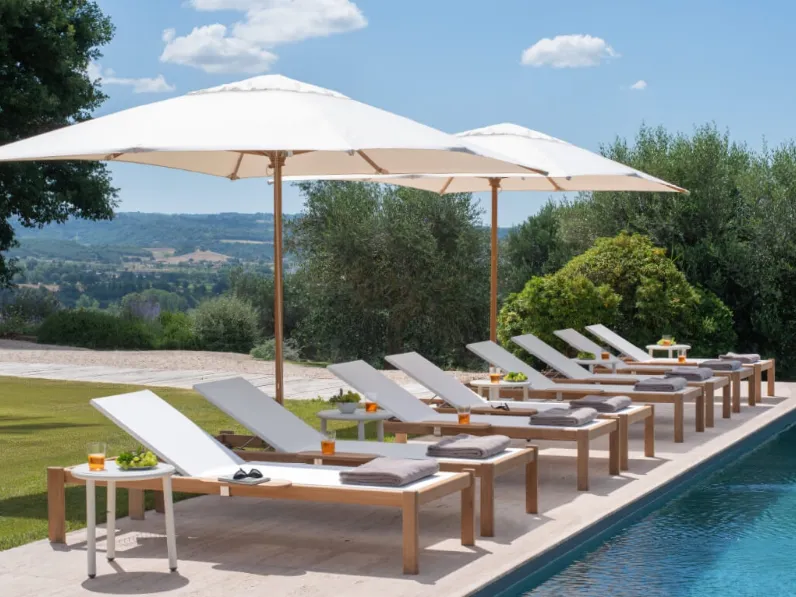 Lettino Shine Teak di Emu