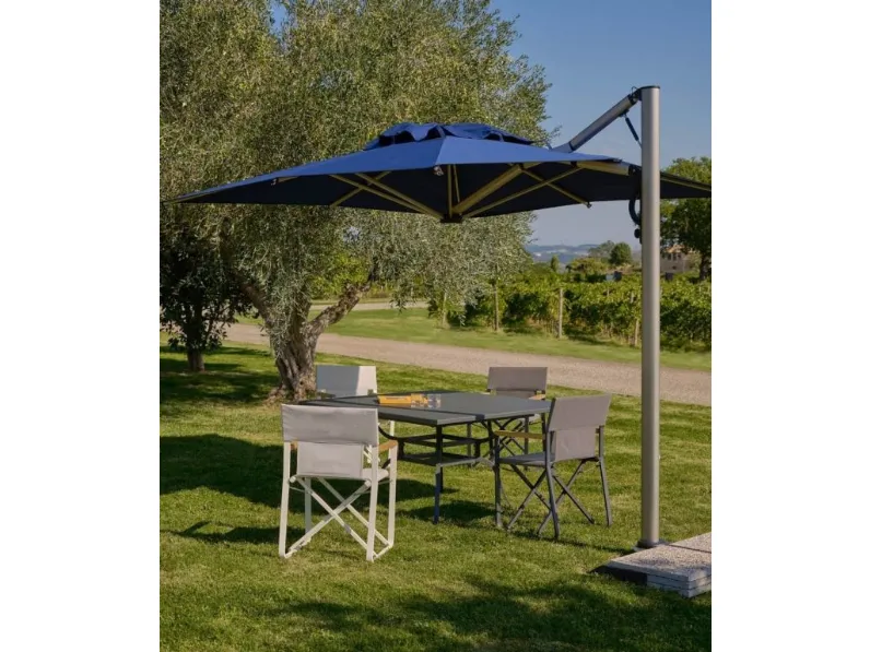 Ombrellone Levante in alluminio e tessuto di Unopiu