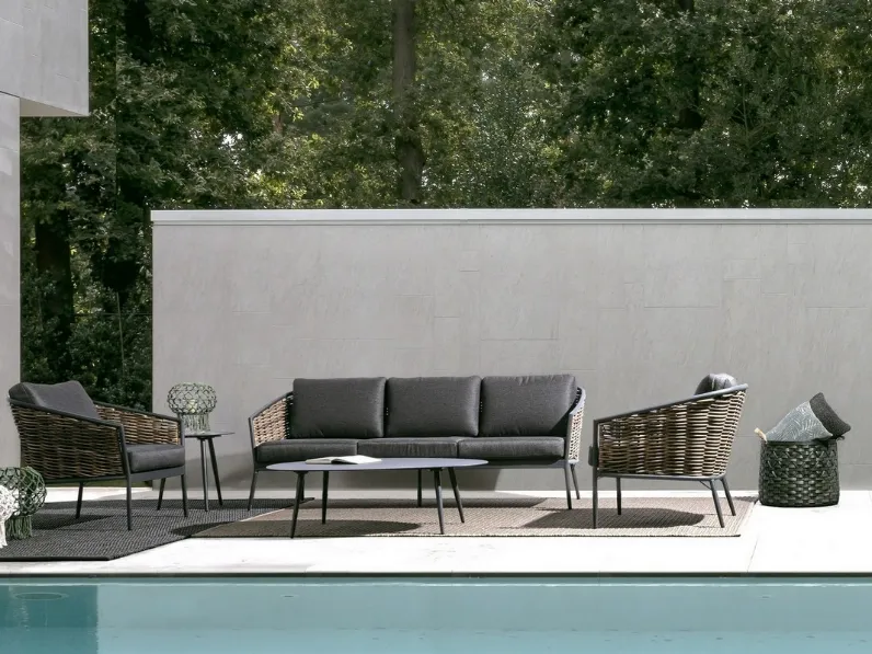 Arredo da esterno in tessuto, fibra sintetica e alluminio Maribela di Bizzotto