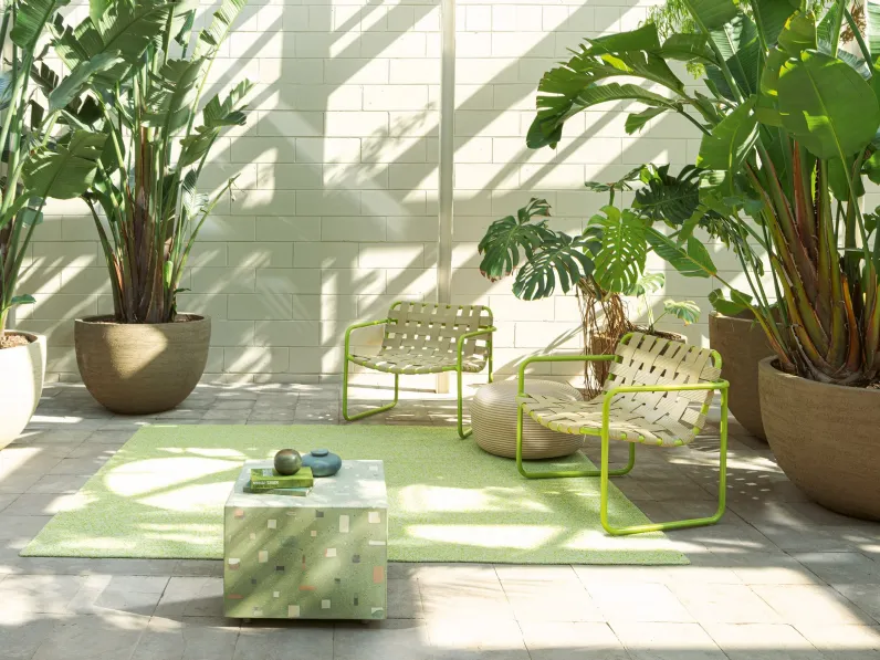 Tavolino Marna in ceramica e vetro di Paola Lenti