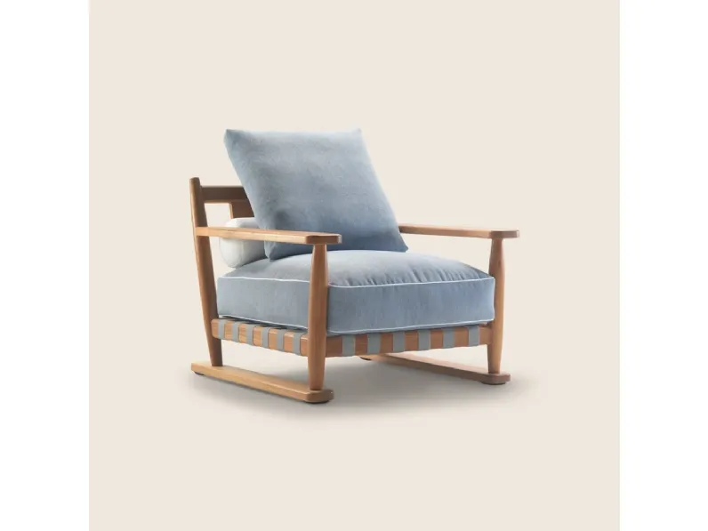 Poltroncina Meriggio in legno massello di Flexform