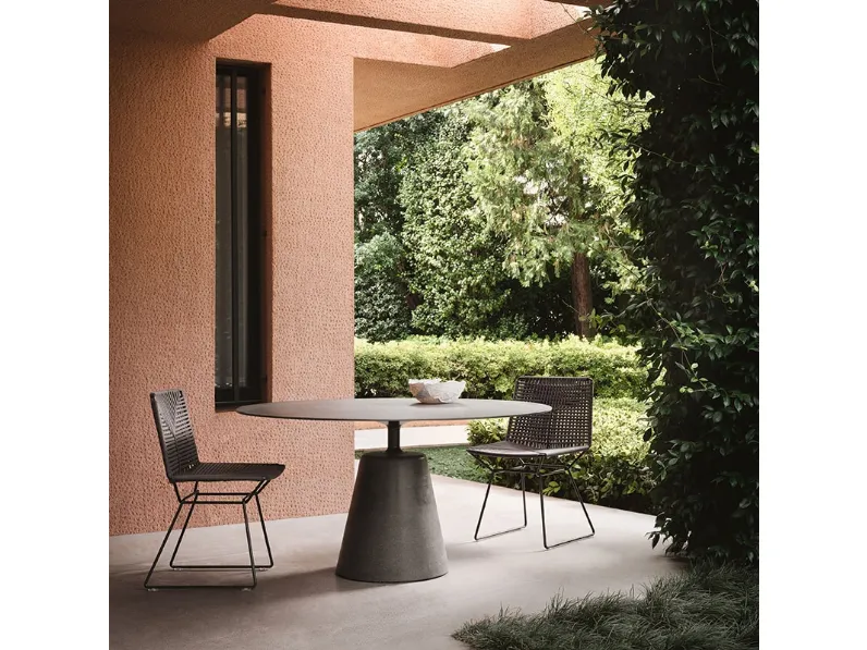 Sedia in intreccio di Corda Neil Twist Chair di MDF Italia