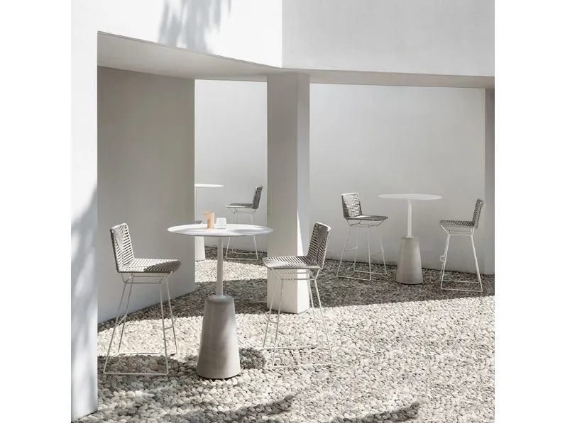 Sgabello in corda intrecciata Neil Twist Stool di MDF Italia