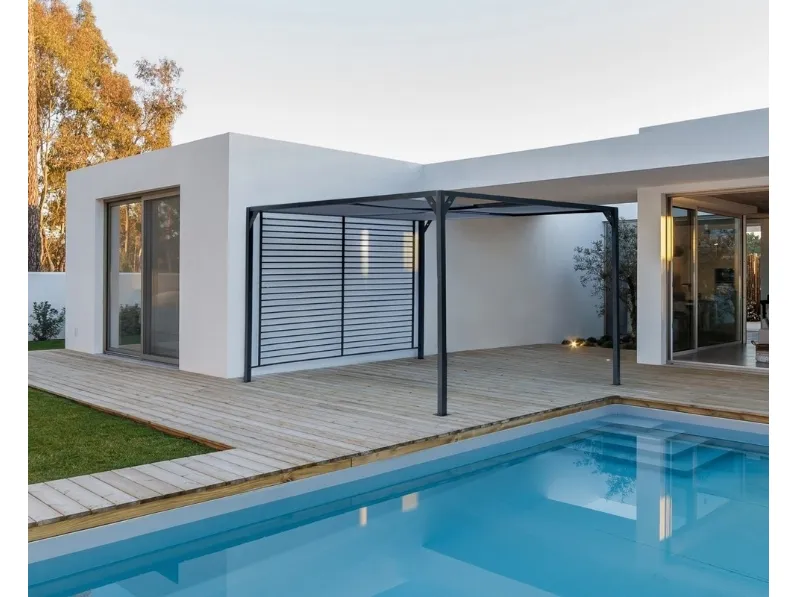 Gazebo in alluminio nero Noah di Bizzotto