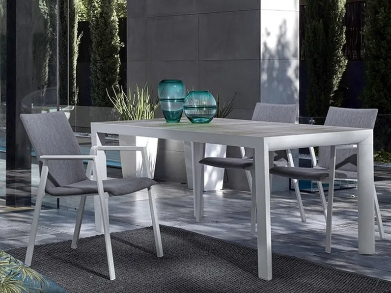 Sedia Odeon in tessuto e alluminio di Bizzotto