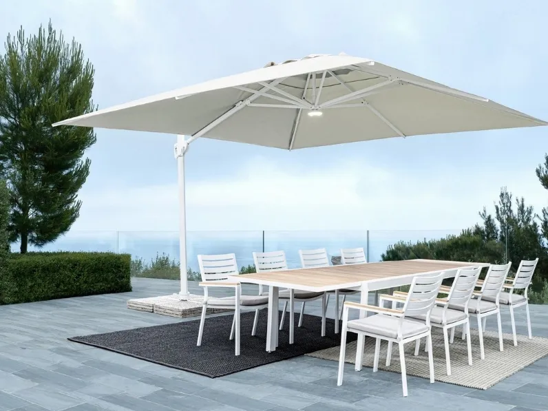 Ombrellone con braccio in alluminio Eden di Bizzotto