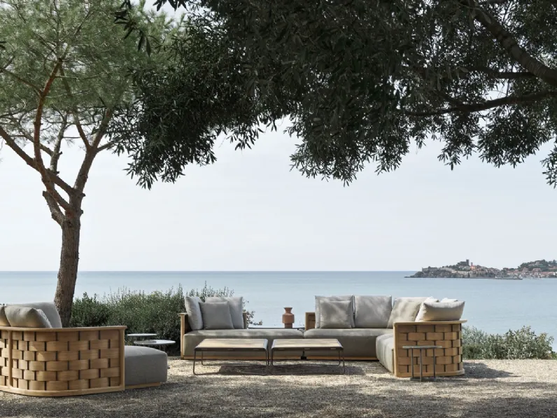 Divano Palinfrasca in legno e tessuto di Molteni & C