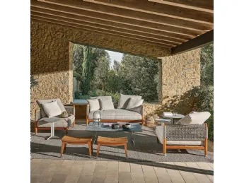 Divano in legno massello Parker Outdoor di Flexform