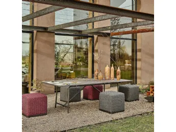 Pouf in fibre di polietilene Phuket di Flexform
