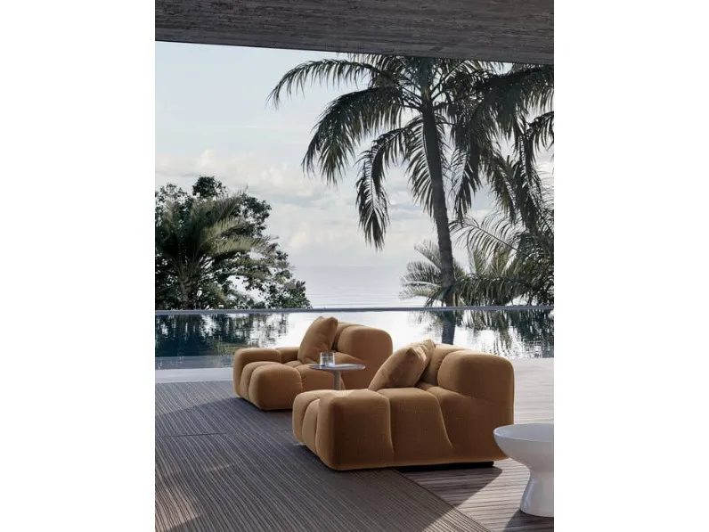 Poltrona in tessuto imbottito Tufty-Time 20 di B&B Italia