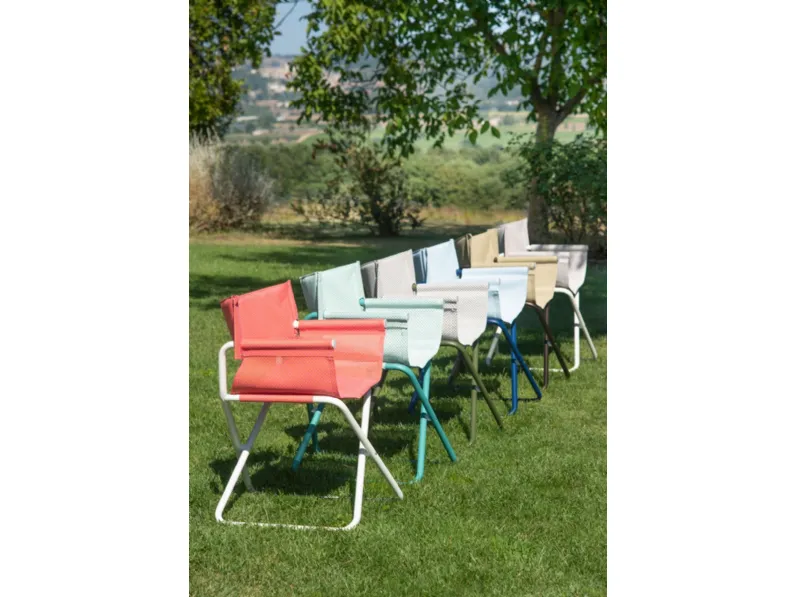 Poltroncina Snooze in tessuto Emu tex e acciaio di Emu