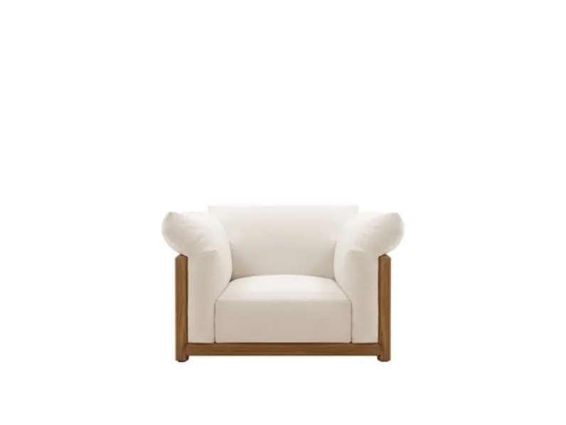 Poltroncina in tessuto e legno massello Untitled di B&B Italia