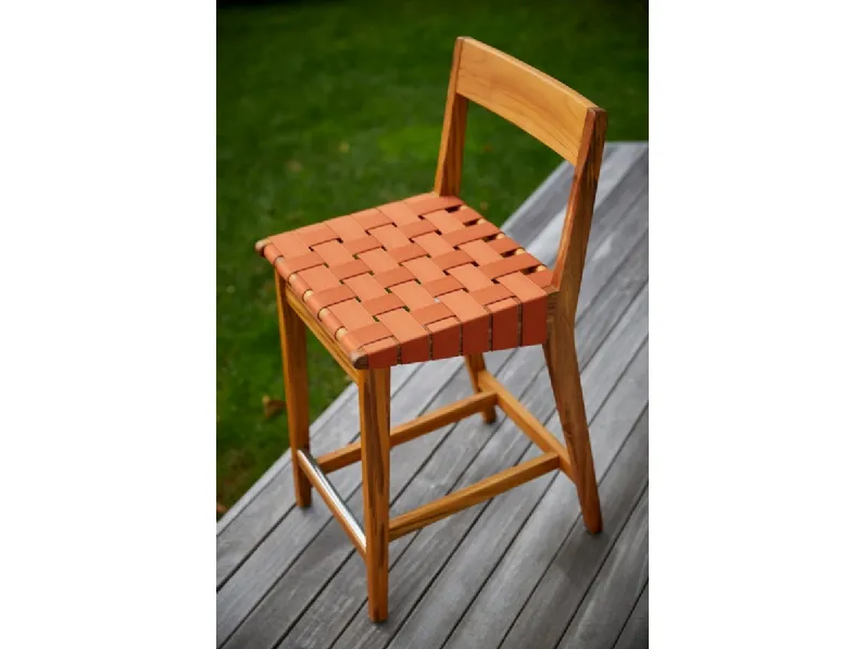 Sgabello Risom Outdoor Barstool di Knoll
