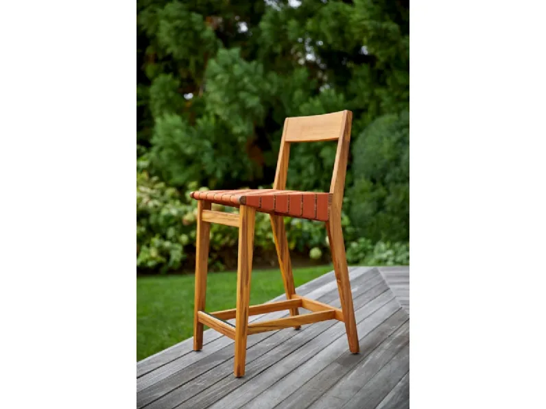 Sgabello Risom Outdoor Barstool di Knoll
