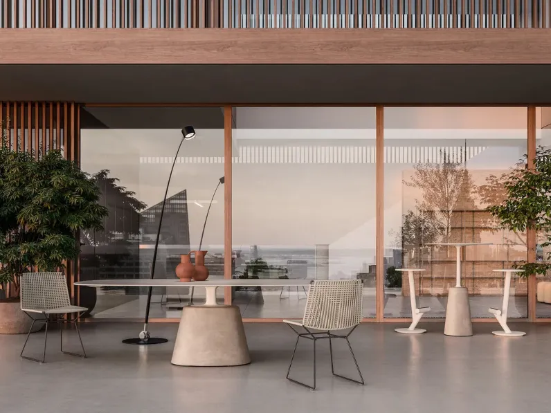 Tavolo da esterno in cemento Rock Table Maxi di MDF Italia