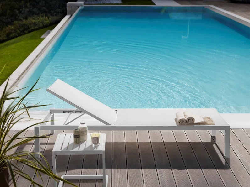 Samba Rio lettino e tavolino in alluminio di Roberti