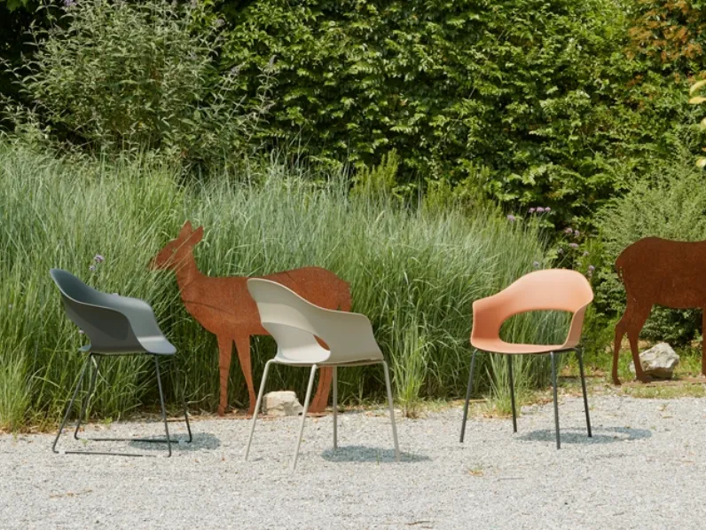 Sedia per esterno in tecnopolimero e metallo Lady B di Scab Design