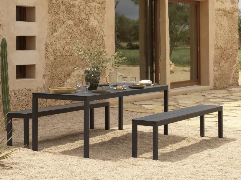 Set da esterno Rio Bench Alu di Nardi