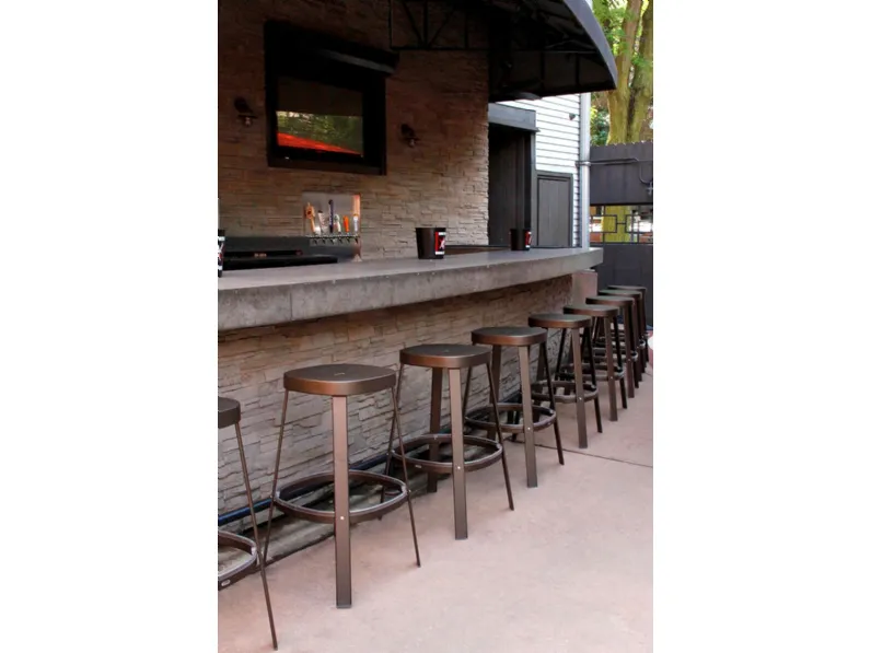 Sgabello Thor in acciaio di Emu