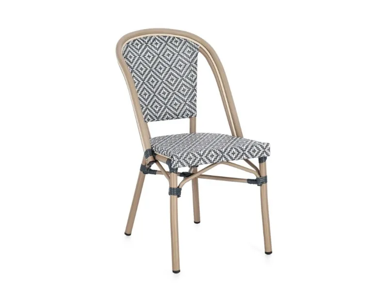 Sedia Silveira in tessuto e metallo di Bizzotto