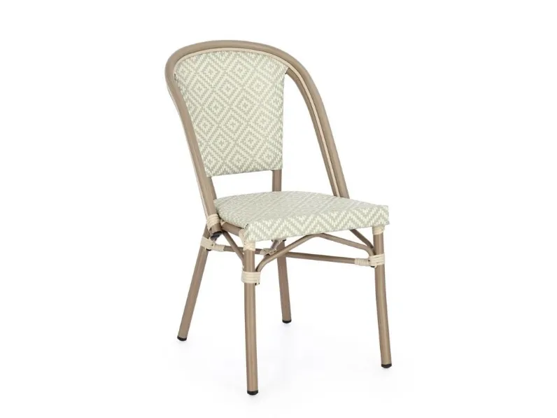 Sedia Silveira in tessuto e metallo di Bizzotto