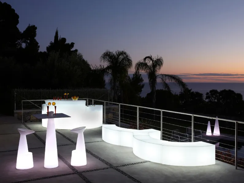 Pouf componibile luminoso Snake di Slide