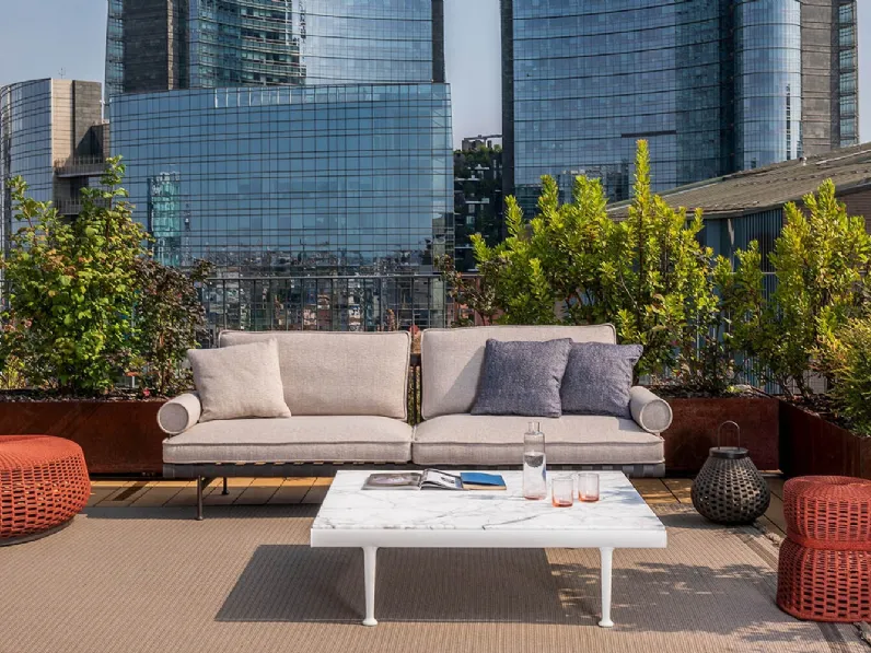 Divano da esterno in tessuto Souvenir D'Italie di Poltrona Frau