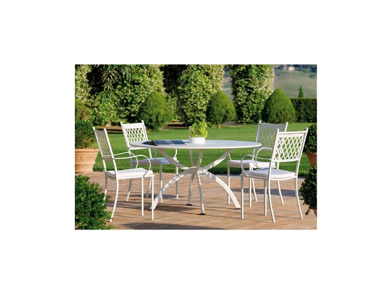 Sedia con braccioli Summertime in metallo di Vermobil