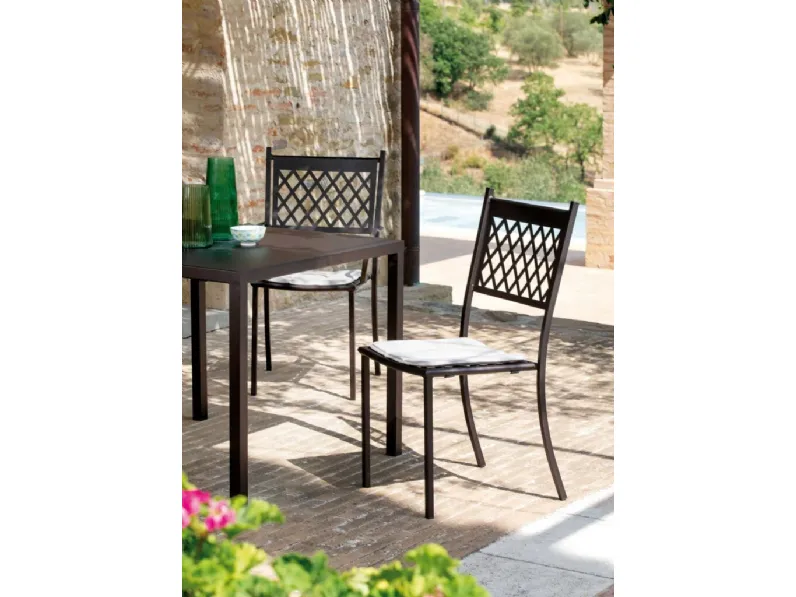 Sedia senza braccioli Summertime in metallo di Vermobil