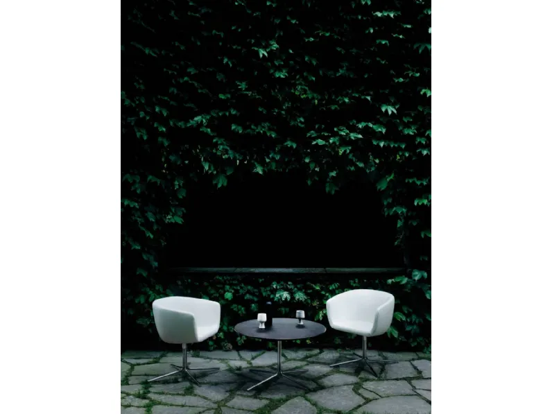 Tavolino rotondo in HPL e base in metallo Jelly Table di Living Divani