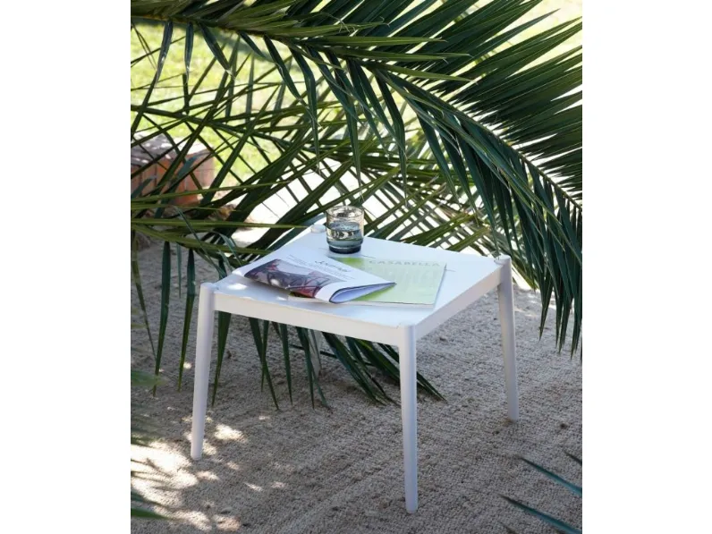 Tavolino Luce in alluminio bianco di Unopiu