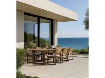 Il tavolo e le sedie Adrian di Bizzotto uniscono design contemporaneo e funzionalità per un ambiente