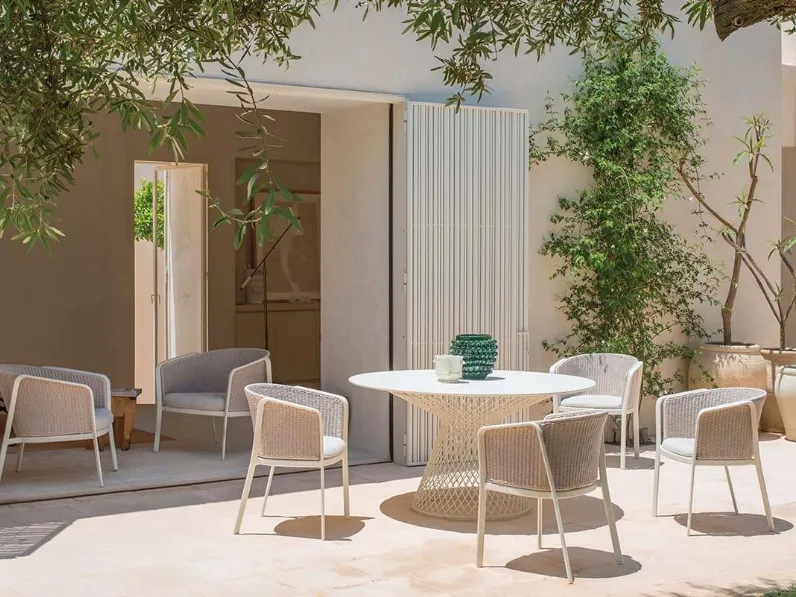 Sedia Carousel in corda e alluminio di Emu