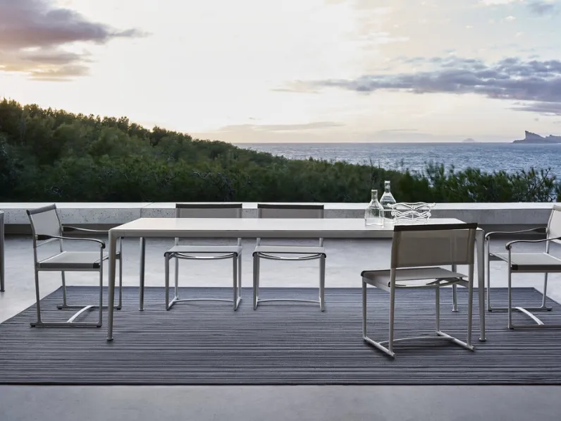Tavolo outdoor rettangolare Mirto in alluminio verniciato di B&B Italia