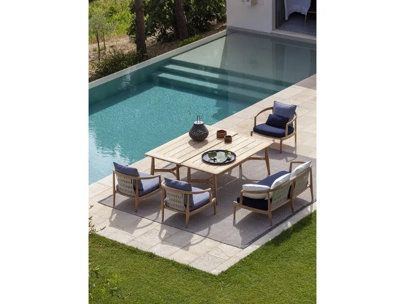 Tavolo in legno di Teak The Secret Garden di Poltrona Frau