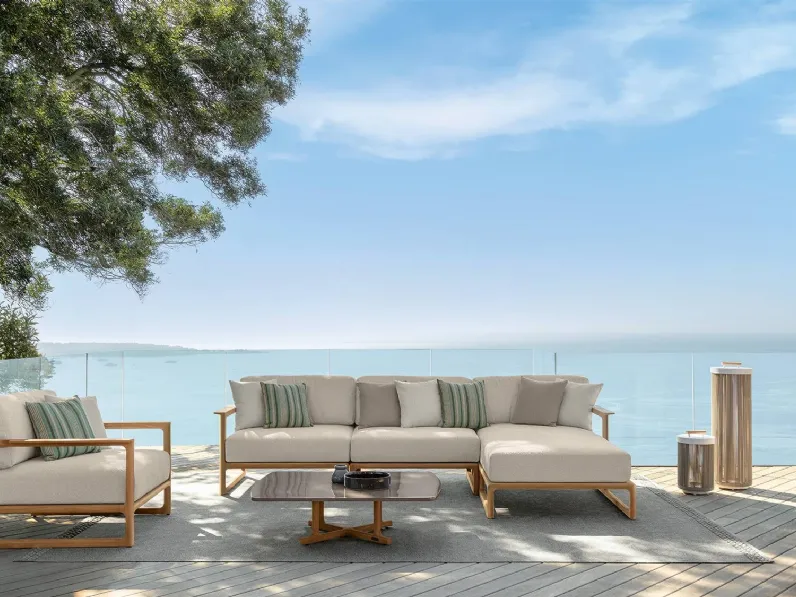 Arredo da esterno Thea in tessuto e legno di Talenti